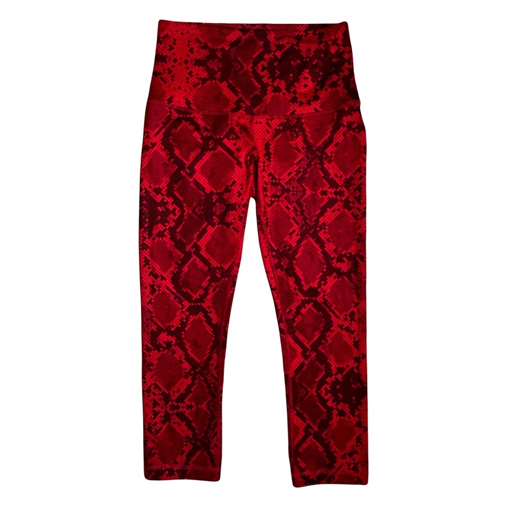 Lululemon Athletica Red Python Print Leggings - image 1